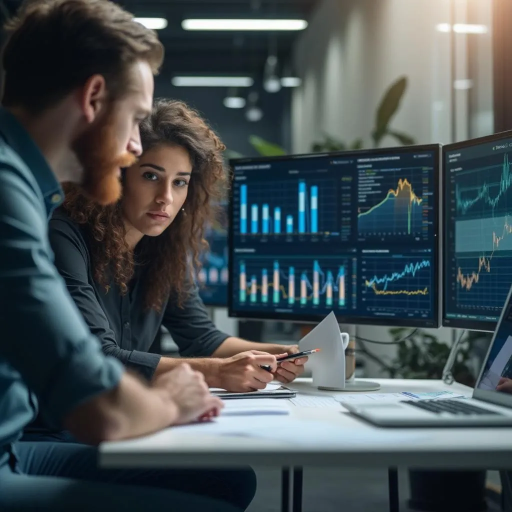 Equipo trabajando en estrategias